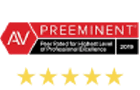 AV Preeminent Peer Rated For Highest Level of Professional Excellence
